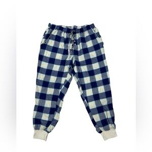 Dixxon Plaid Mens 2X Blue Flannel Lounge Pajama Pants Jogger Drawstring Sleep